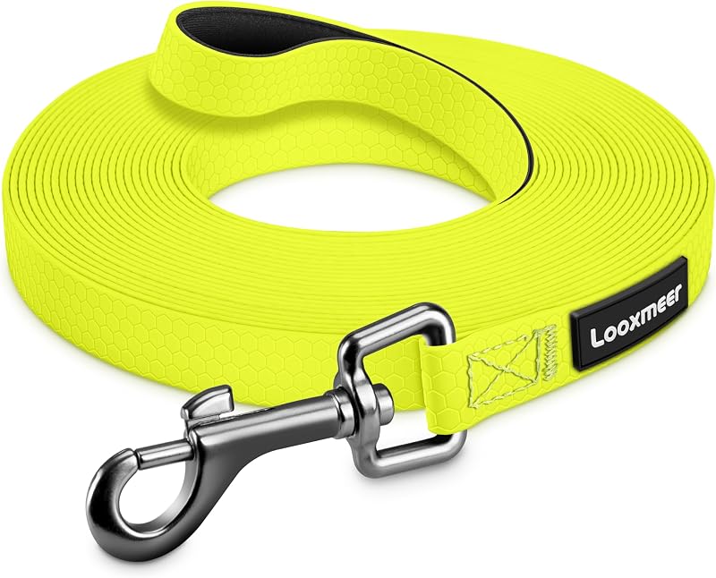 Looxmeer 3m Training Dog Lead Large Medium Small 250kg Padded Handle Neon