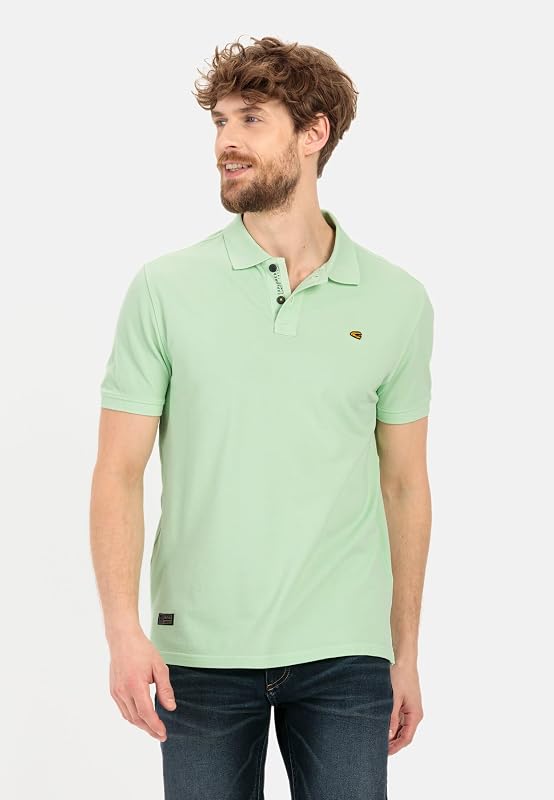 Herren Pique Kurzarm Poloshirt in Regular Fit aus Reiner Baumwolle Pistazie, Menswear-S