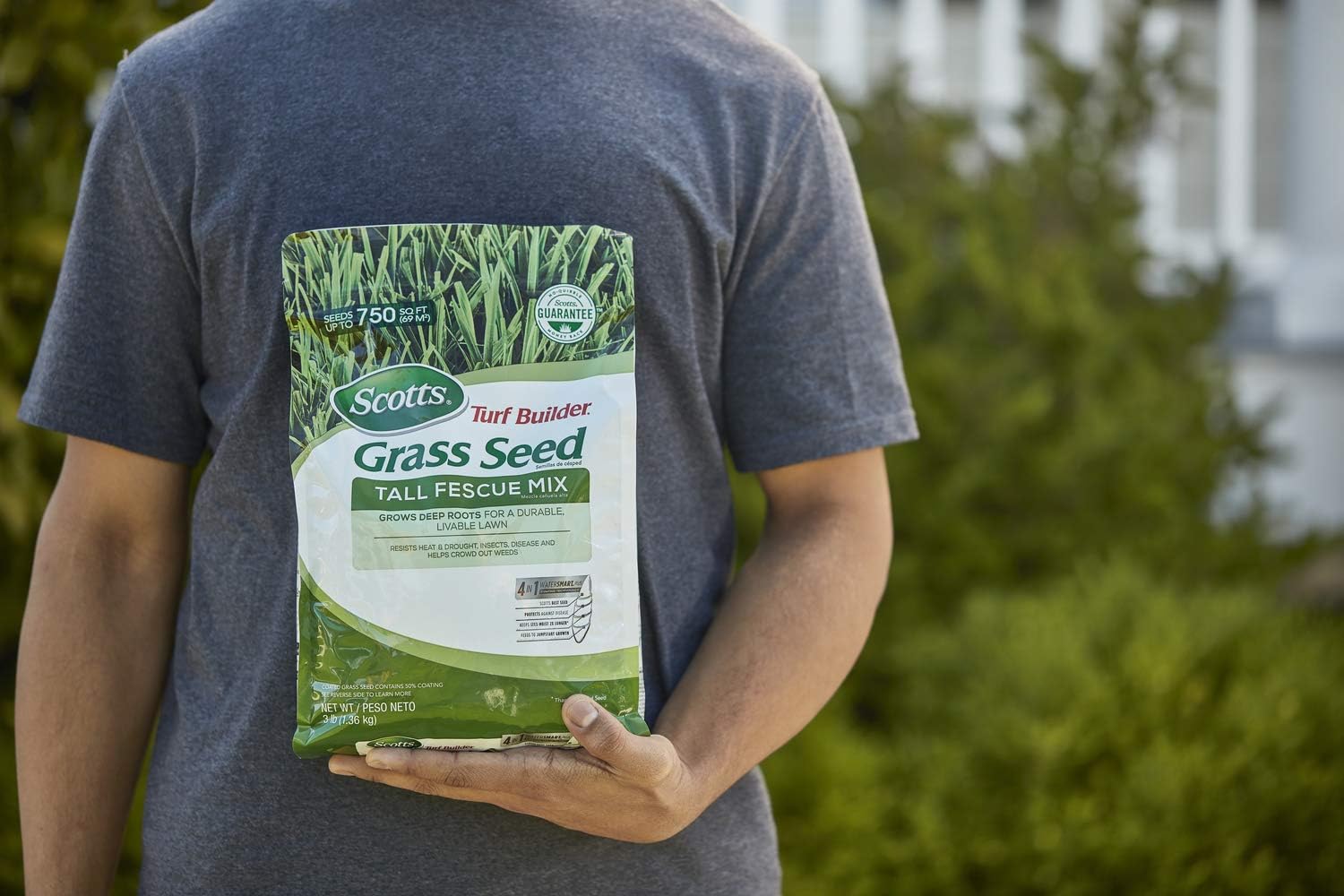 Scotts Turf Builder Grass Seed Tall Fescue Mix, 3 lb. - Full Sun and Partial Shade - Resists Heat and Drought, Insects, Disease and Helps Crowd Out Weeds - Seeds up to 750 sq. ft. : Grass Plants : Garden & Outdoor