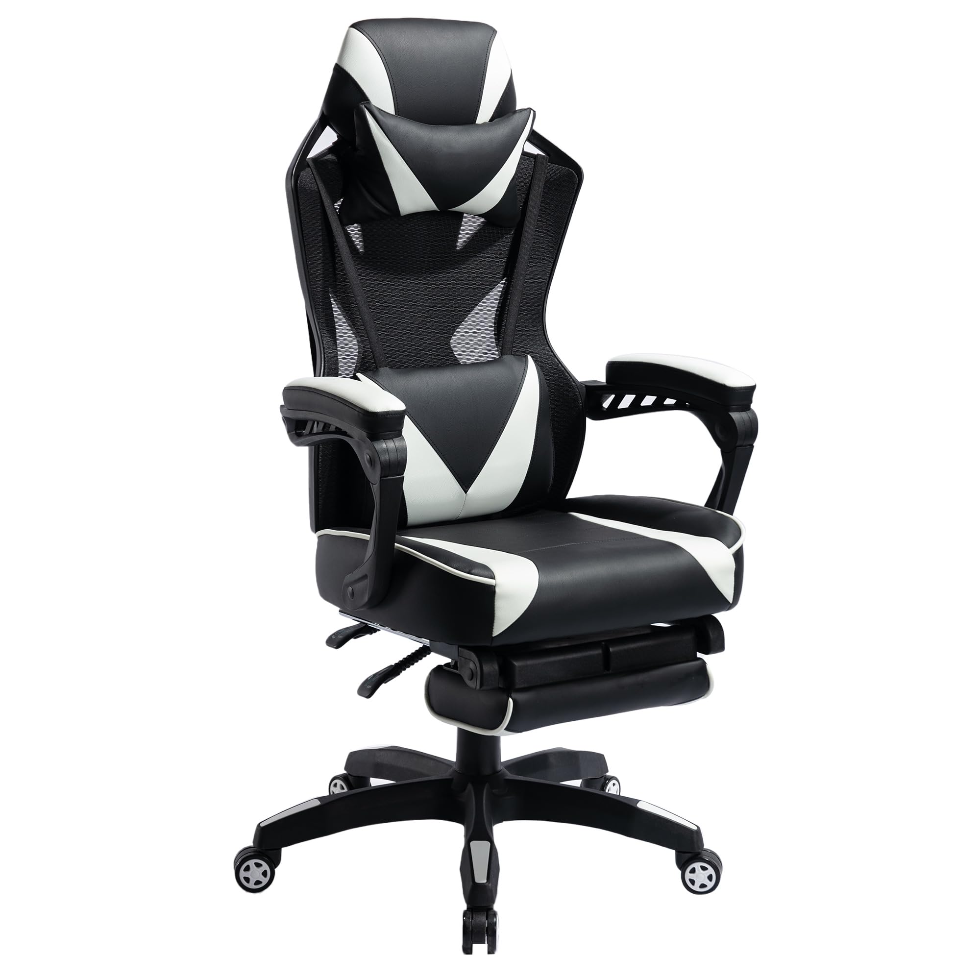 Photo 1 of Gaming Chair High Back Ergonomic Racing Computer Desk with Comfortable Lumbar Support and Headrest Girl Gamer Height Adjustable