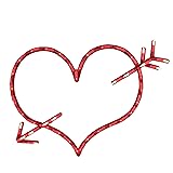 impact 18" Lighted Red Valentine's Day Heart Bow