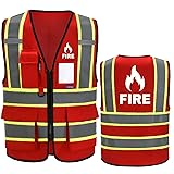 AYKRM fire Vest for Men Women 7 Pockets High