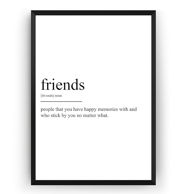 Friends Definition Print V2 Decor Poster Wall Art Quote Typography