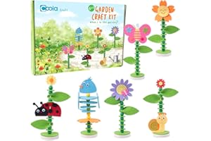 Coola Spring Craft Kit for Kids - Art and Craft DIY Early Educational Toys Suitable for Girls & Boys Pack 6 Include 2Flowers Snail Birdie Butterfly Ladybug Best Gift for Kids Age 3,4,5,6,7,8,9