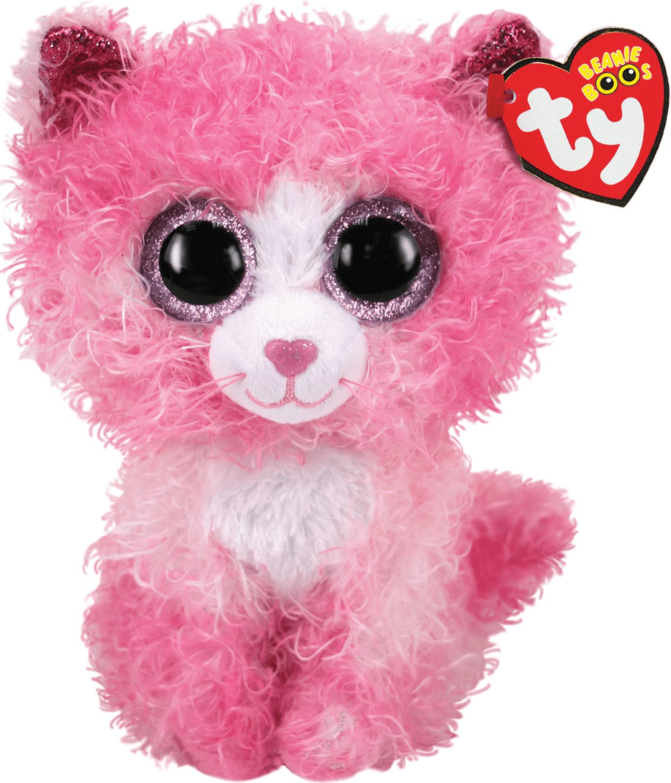 TY 2005073 Reagan Cat - Beanie Boos Stuffed Animal, Multicoloured, 15cm