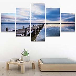 SIGNWIN 5 Panel Canvas Wall Art Modern Art...