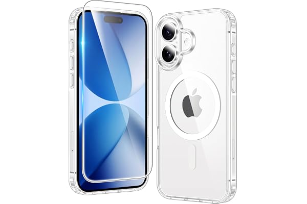 FNTCASE for iPhone 17 Case Compatible with Magsafe Clear Phonecase | Screen Protector, Anti Yellowing, Military Grade Drop Pr