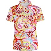 Womens Golf Shirt Funny Polo Shirts Golf Outfits Shirts Collared Printed Tennis Tops Ladies Golf Shirts Golf Gift