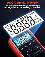 Crenova MS8233D Digital Multimeter 6000 Counts Volt/Amp/Ohm Capacitance view 4