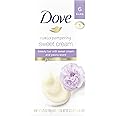 Dove Purely Pampering Beauty Bar for Softer Skin Sweet Cream & Peony More Moisturizing Than Bar Soap 3.75 oz 6 Bars