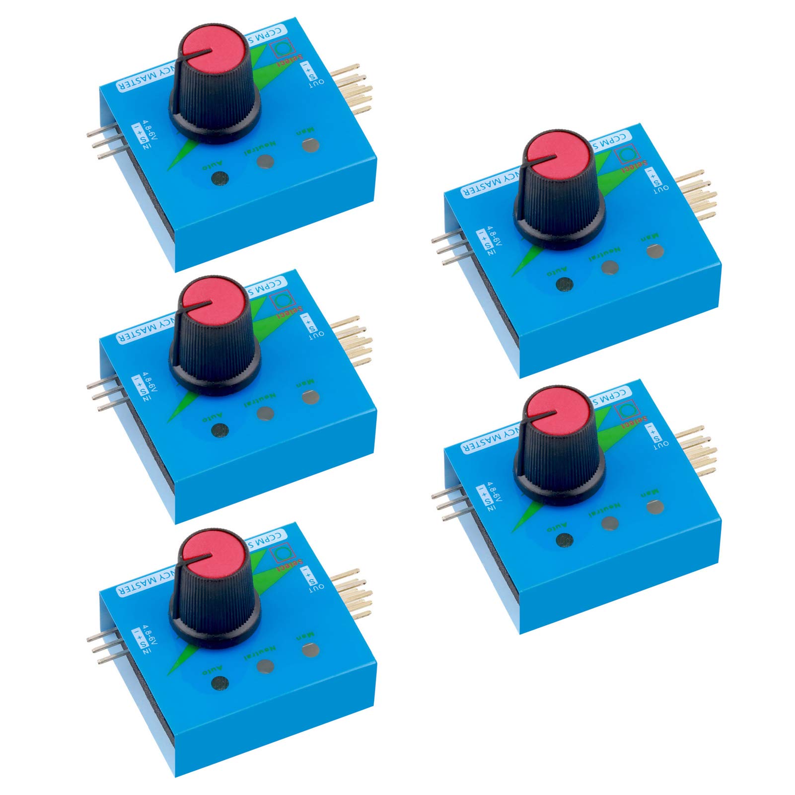 5pcs RC Servo Tester 3CH Digital Multi ECS Consistency Speed Controller Checker Adjustment Steering Gear Tester CCPM Master for RC Helicopter Car Boat