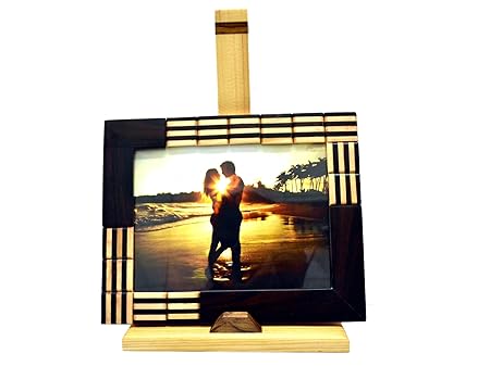 Just Frames JF105 Vintage Looking Lovely Table Top Wooden Photo Frame (Size 6 x 8 Inch, Natural Clear Color)