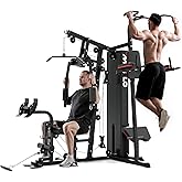 Mikolo Home Gym, Workout Station with 150LBS Weight Stack, Multifunctional Home Gym Equipment, Exercise Equipment for Full Body Strength Training