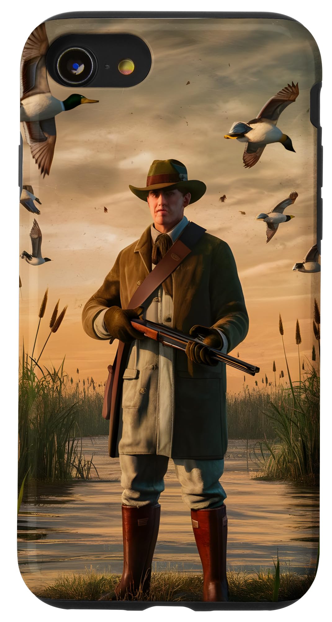 iPhone SE (2020) / 7 / 8 Duck Hunter Men Vintage painting Case — image 1