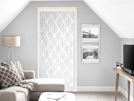 Soleil d 'Ocre Halbtransparente 90 x 200 Maud, Polyester, Grau, 90 x 200 cm