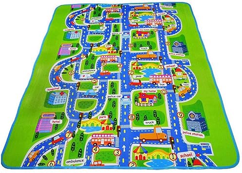 Kids Teens At Home Rues Ville Route Tapis De Jeu Circuit De Voiture Enfant Bebe Impermeable Kid Home Decor Organization