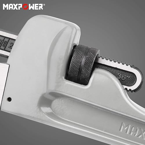 Clé à Pipe En Aluminium 36″ – Ouverture 4-1/4 Pouces, Robuste, Pour Plomberie