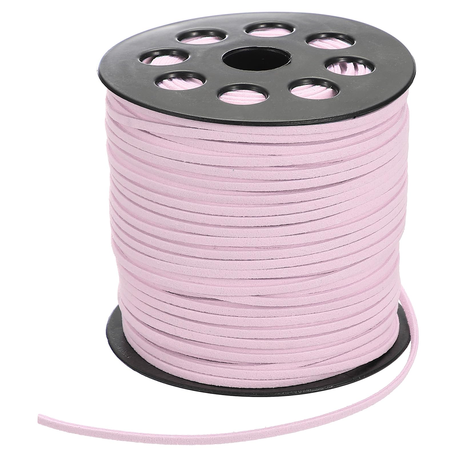 PATIKIL 100 Yards x 2.6mm Faux Suede Leather Cord, Leather Lace String for Bracelet Necklace Beading Making DIY Crafts, Pink