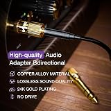 VCE 6.35mm to 3.5mm Stereo Jack Adapter Gold Plated 2 Pack view 2