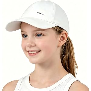 Trodalo Kids Sports Baseball Cap for Boys Girls with UPF50+ Lightweight | Water-Resistant Performance Hat, Breathable Adjusta