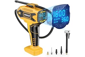 Tire Inflator Air Compressor Compatible for DeWalt 20v Max Battery Power,160PSI Cordless Portable Electric Air Pump with Digi