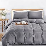 MOONLIGHT20015 King Duvet Cover Set Grey Microfiber Soft 230x220 cm view 4