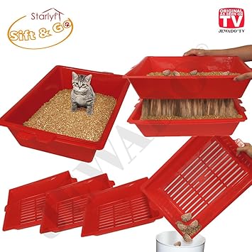 Starlyf Sift & Go Katzentoilette mit 3 ineinandergreifenden Siebschalen - Original aus TV-Werbung