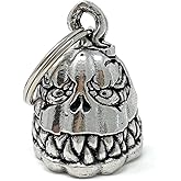 Bravo Bells - Jack O'Lantern Bell - Biker Ride Bell Accessory or Key Chain for Good Luck on the Road - Made in the USA