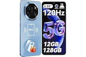 Blackview Shark6(2025) 5G Phone Unlocked, Android 15 Cell Phone, 6.88" Mobile Phone, 120Hz Display, 12GB+128GB, 5000mAh/18W, 