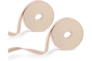 2pcs Oil Lamp Wicks with Red Stitch, 1/2" Inch 10 Foot Flat Cotton Kerosene Based Lantern Wick for Paraffin Oil Kerosene Lamp