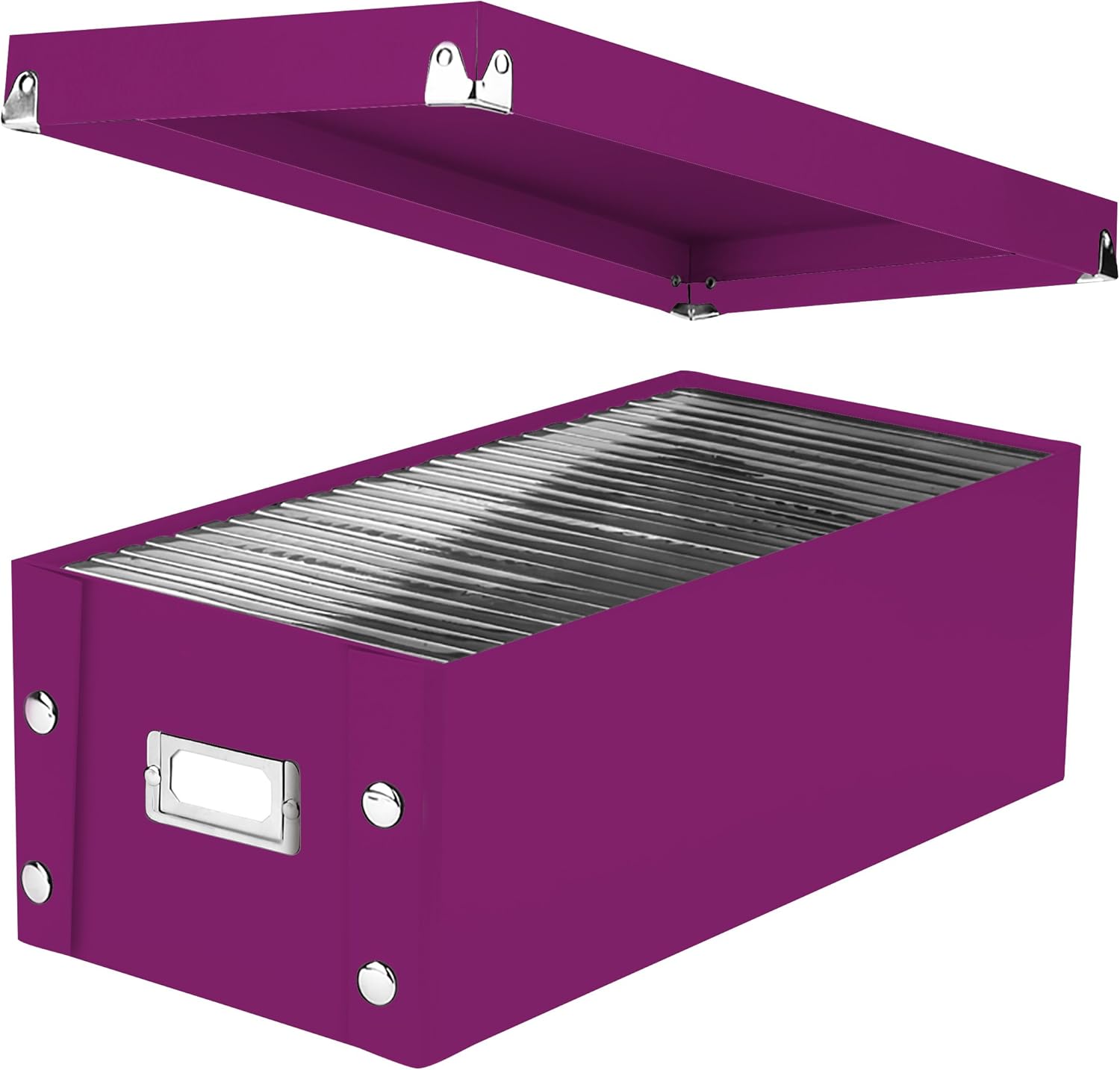 SnapNStore DVD Storage Box, 6" x 8.25" x 16.5", Berry (SNS03319