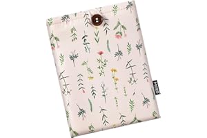 MoKo 6-7 Inch Embroidered Daisy Padded Sleeve Pouch for 7" Kindle Colorsoft Signature Edition 2024, 6.8"/6" Kindle Paperwhite