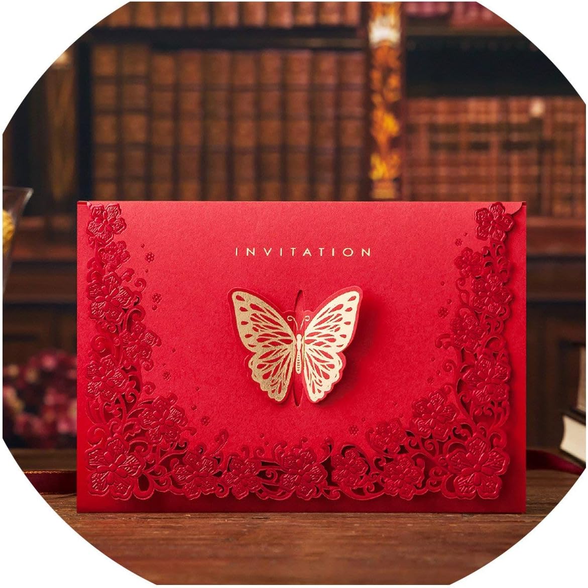 Sparkling wedding invitations featured gold foil Amazon.com : Vintage Wedding Supplies Cut Luxurious Butterflies Wedding