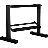 Cap 24-Inch Dumbbell Storage Rack for Home Gym, 2-Tier Heavy-Duty Weight Rack for Hex Dumbbells, Space-Saving Steel Free Weight Organizer Stand, Holds 5lb - 25lb Pairs