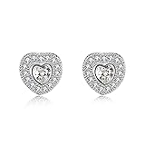 WINNICACA Heart Stud Earrings Cubic Zirconia