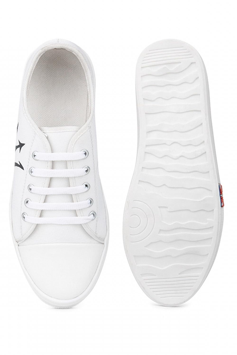 zapatoz womens fabric white color casual shoe
