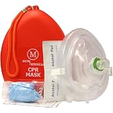 MCR Medical CPR Rescue Mask,1pc Adult/Child Pocket Resuscitator, Hard Case with Wrist Strap