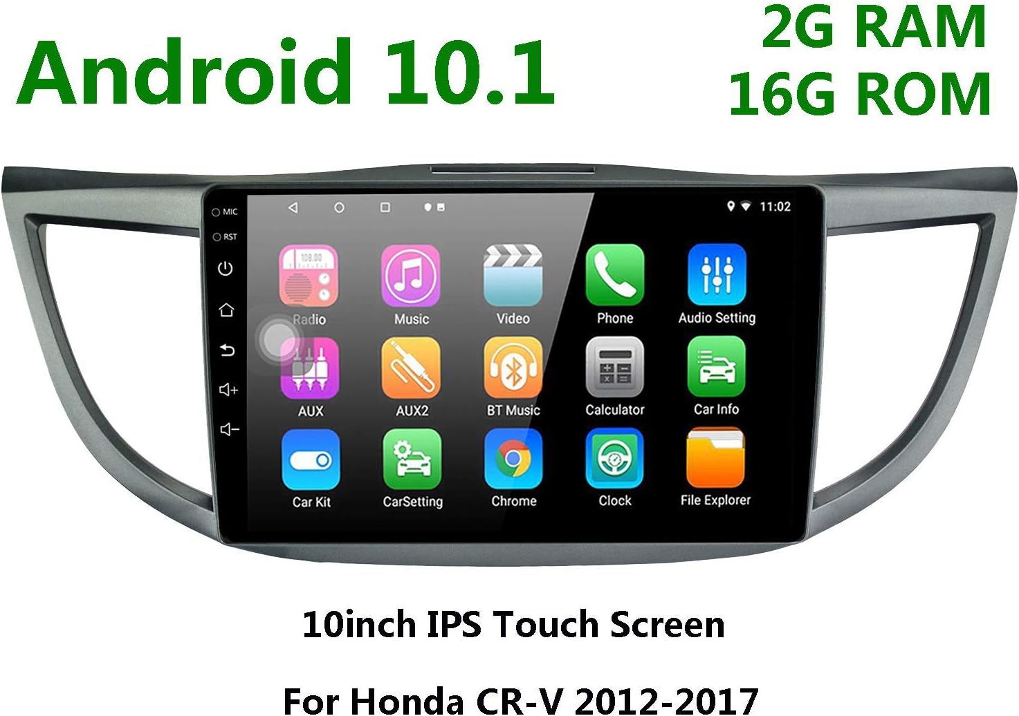 BJYG Android 10.1 Autoradio für Honda CRV 20122017, 10ZollTFT