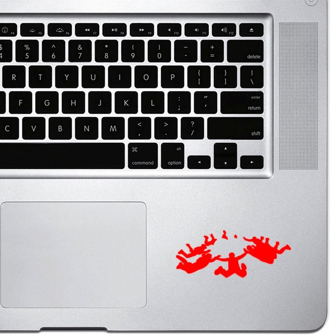 StickAny Palm Series Skydiving Sticker for Macbook Pro, Chromebook, and Laptops (Red)