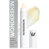 Wonderskin Lip Scrub - 3-in-1 Exfoliator & Moisturizer, Lip Exfoliator Scrub, Hydrating Balm for Soft, Nourished, Flake-Free Lips with One-Step Prep, 0.10oz