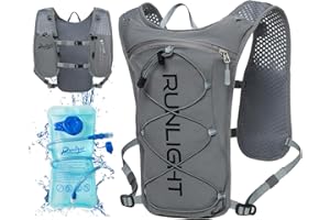 Runlight Running Vest for Men Women Hydration Pack Water Backpack with 1.5L Hydration Bladder for Marathon Cycling Hiking Bik