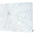 XVX Glass Mousepad for Gaming, White Spider Webs Hard Gaming Glass Mouse Pad, Professional Large Mouse Mat 410mm*310mm, Special Glass Surface with Improved Precision and Speed