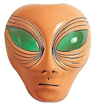 WIDMANN Maske für Kostüm - Verkleidung - Karneval - Halloween - Alien - Extraterrestre - Pink - Erwachsene - Frau - Mädchen