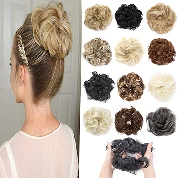 Amazon Com Omg Big Wavy Curly Hair Bun Extensions Donut Hair