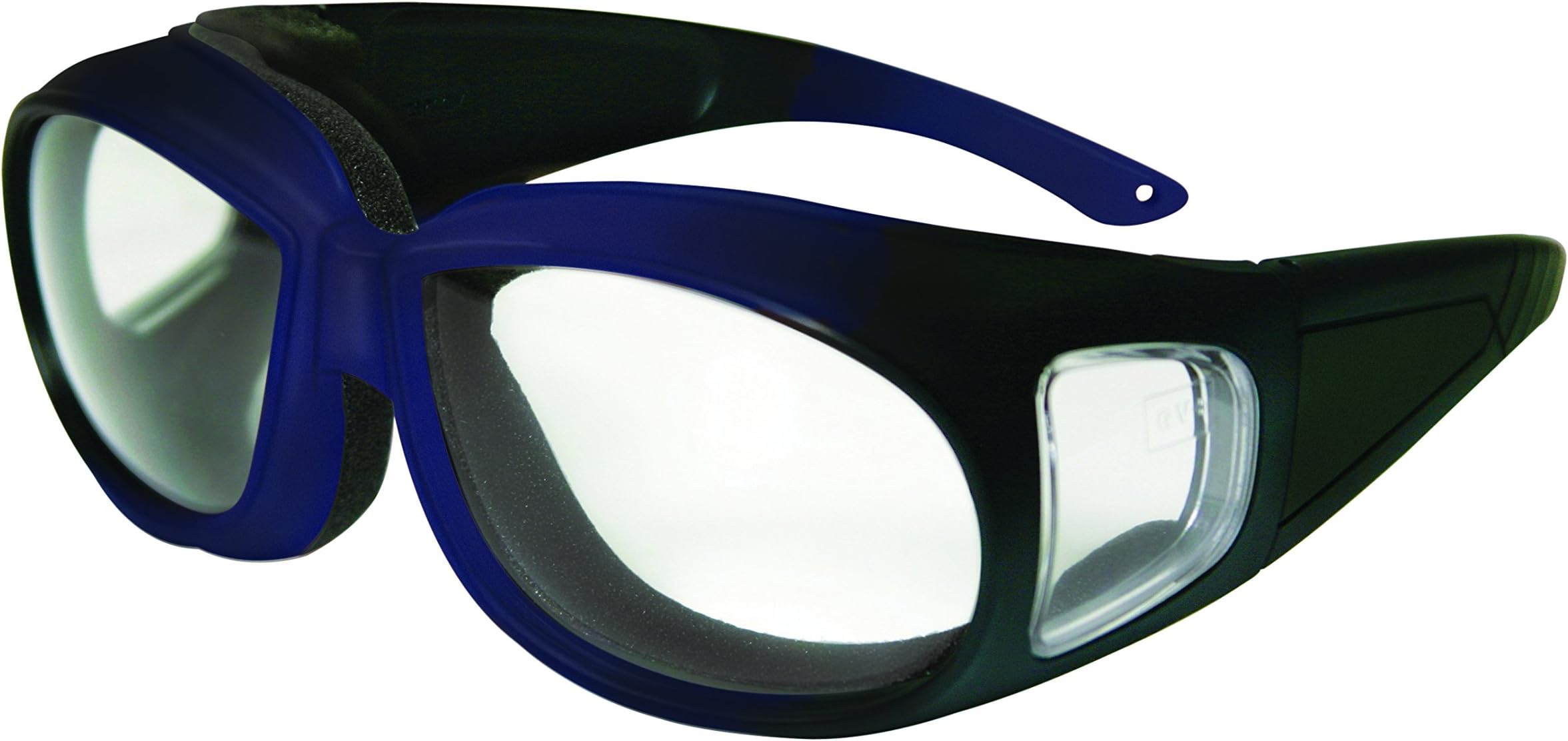 SSP Eyewear Chef Shades/Onion Goggles Tabiche with Clear Anti-Fog Lenses and Black/Blue Frames