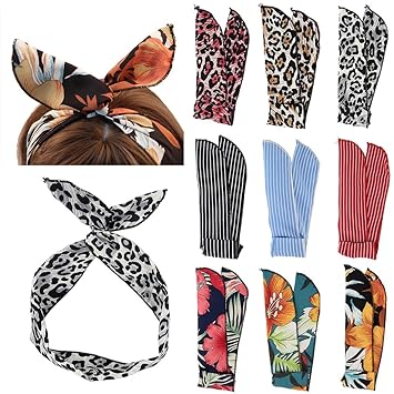Amazon Com Carede Women Cheetah Print Wire Headband Rabbit Ears