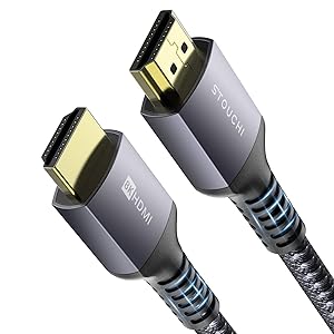 8K HDMI 2.1 Cable 6ft, Stouchi Ultra HD 48Gbps High Speed 8K60 4K120 RTX 3090 eARC HDR10 4:4:4 HDCP 2.2&2.3 Dolby Compatible with Fire TV/Roku TV/Playstation 5/PS5/Xbox Series X/Samsung/Sony/LG