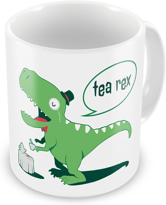 Tea Rex (TRex) Dinosaur Funny Novelty Gift Mug Amazon.co.uk Garden