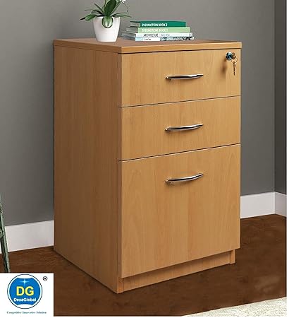 Dg Dexaglobal Beauty Pedestal Storage Unit With 3 Drawers 3d