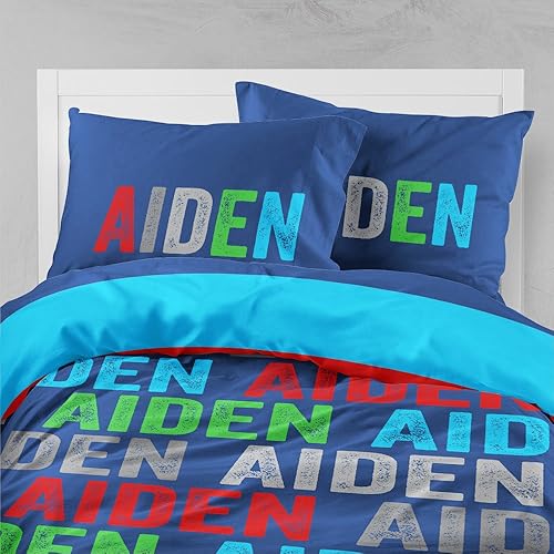 Amazon Com Personalized Bedding Custom Bedspread Boys Bold Name